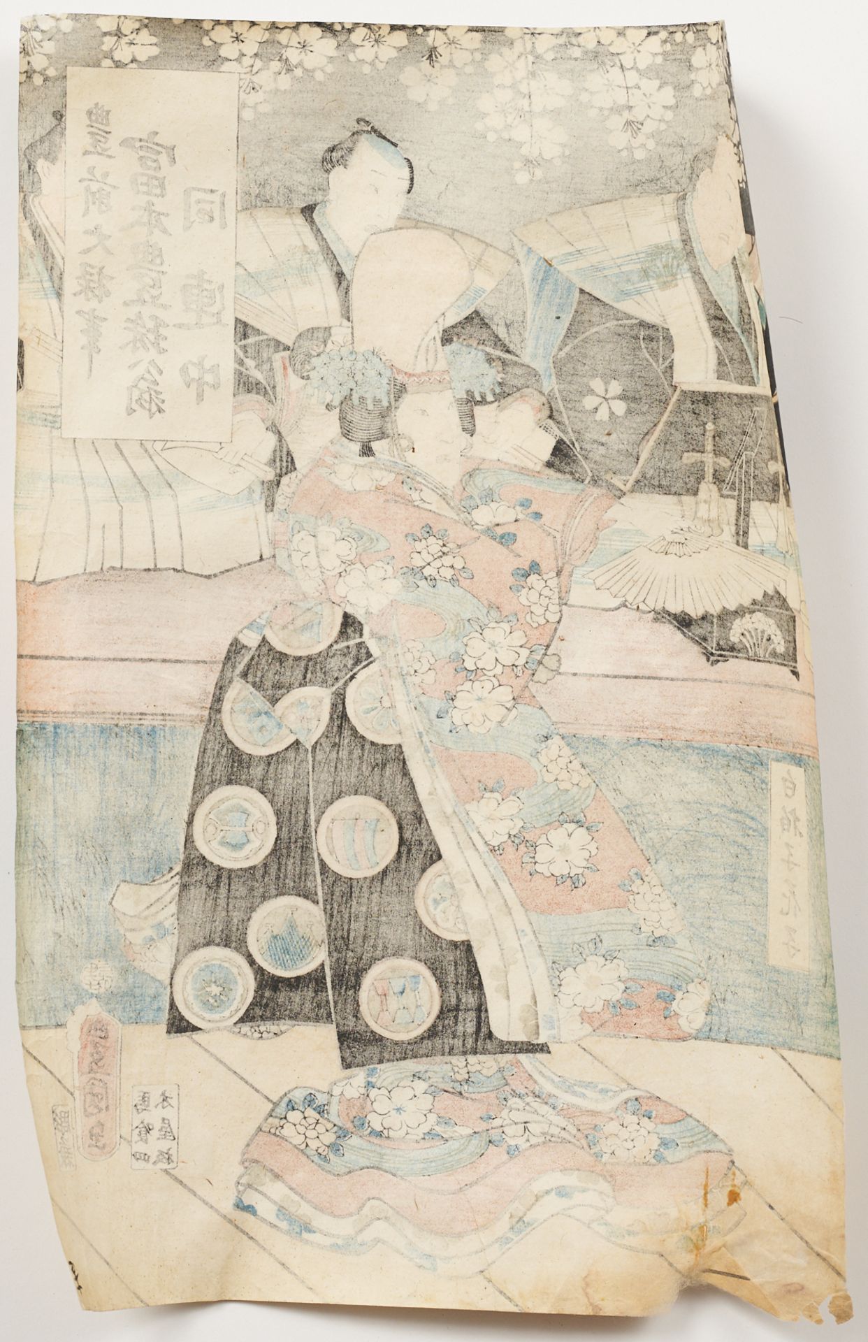 Kunisada Shirabyoshi Hanako Woodblock Print - Bild 5 aus 5