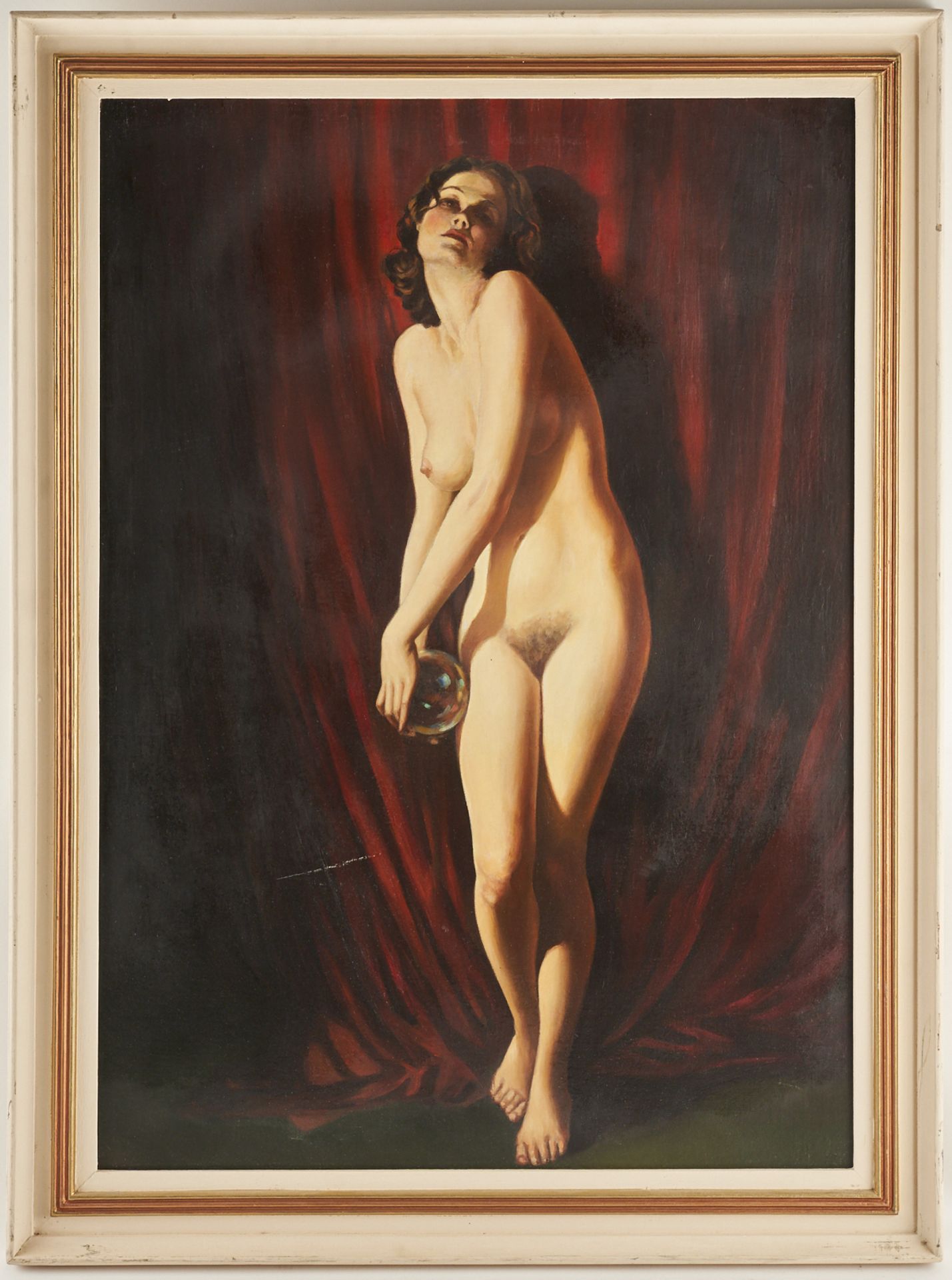 Charles Rubino Female Nude Oil on Board - Bild 2 aus 3