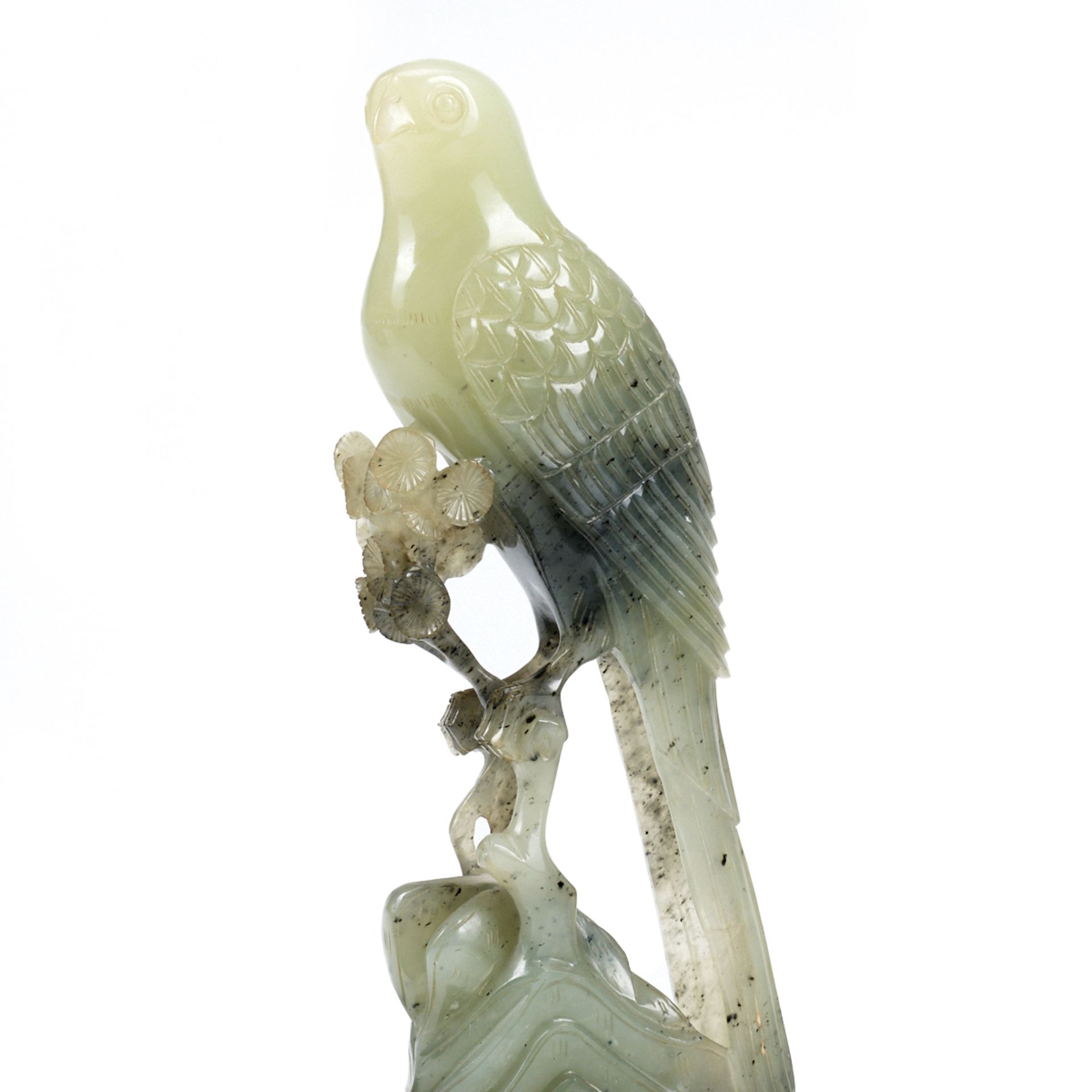 Grp: 2 Carved Chinese Hardstone Birds w/ Stands - Bild 6 aus 6