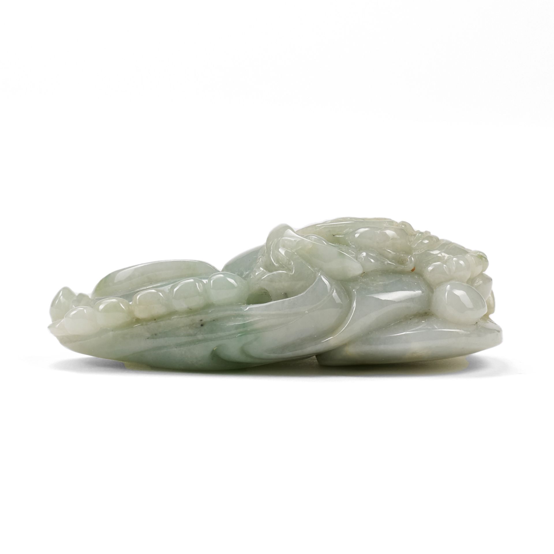 Late 20th C. Chinese Green Jade Pendant - Bild 3 aus 4