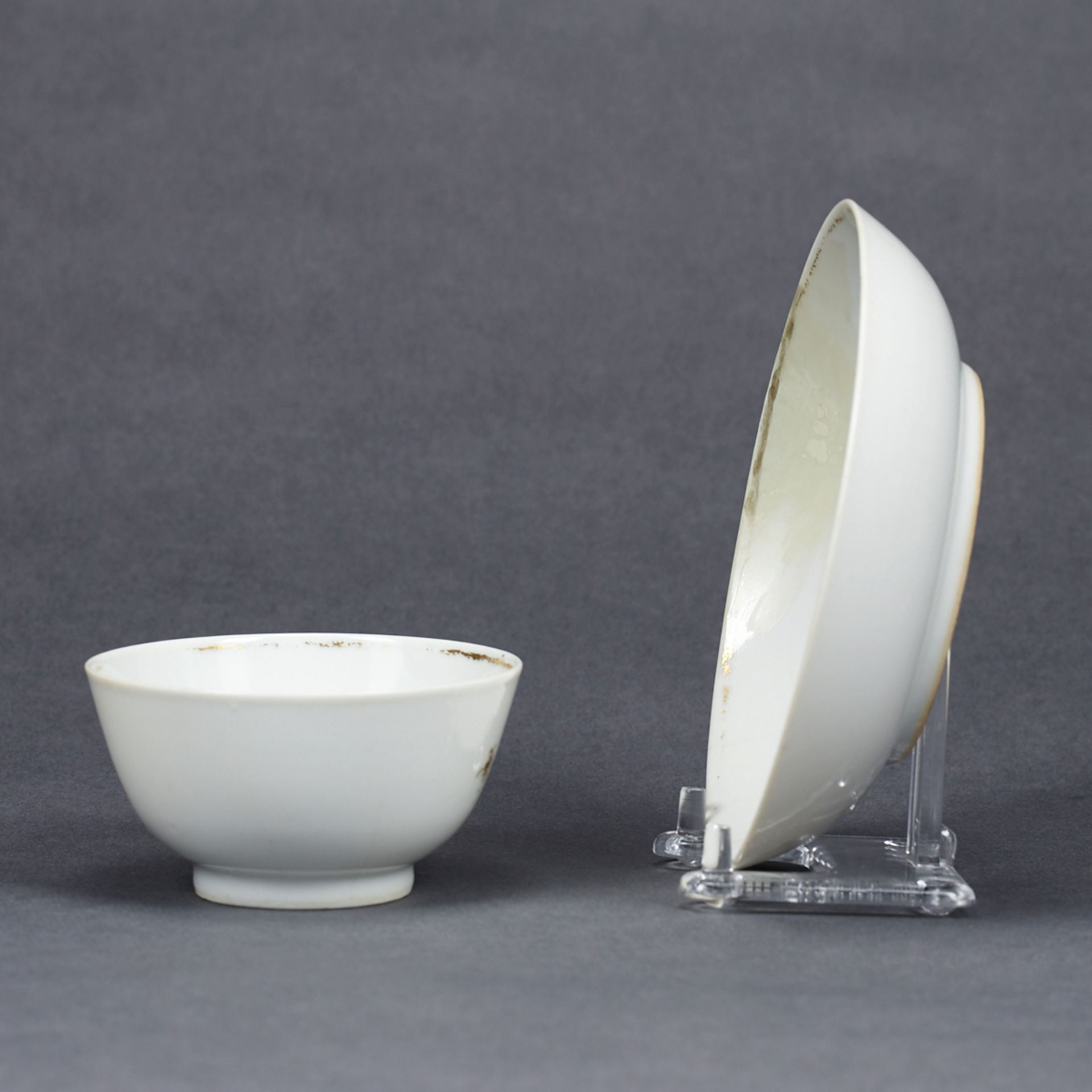 American Market Chinese Export Eagle-Decorated Tea Bowl & Saucer - Bild 3 aus 5