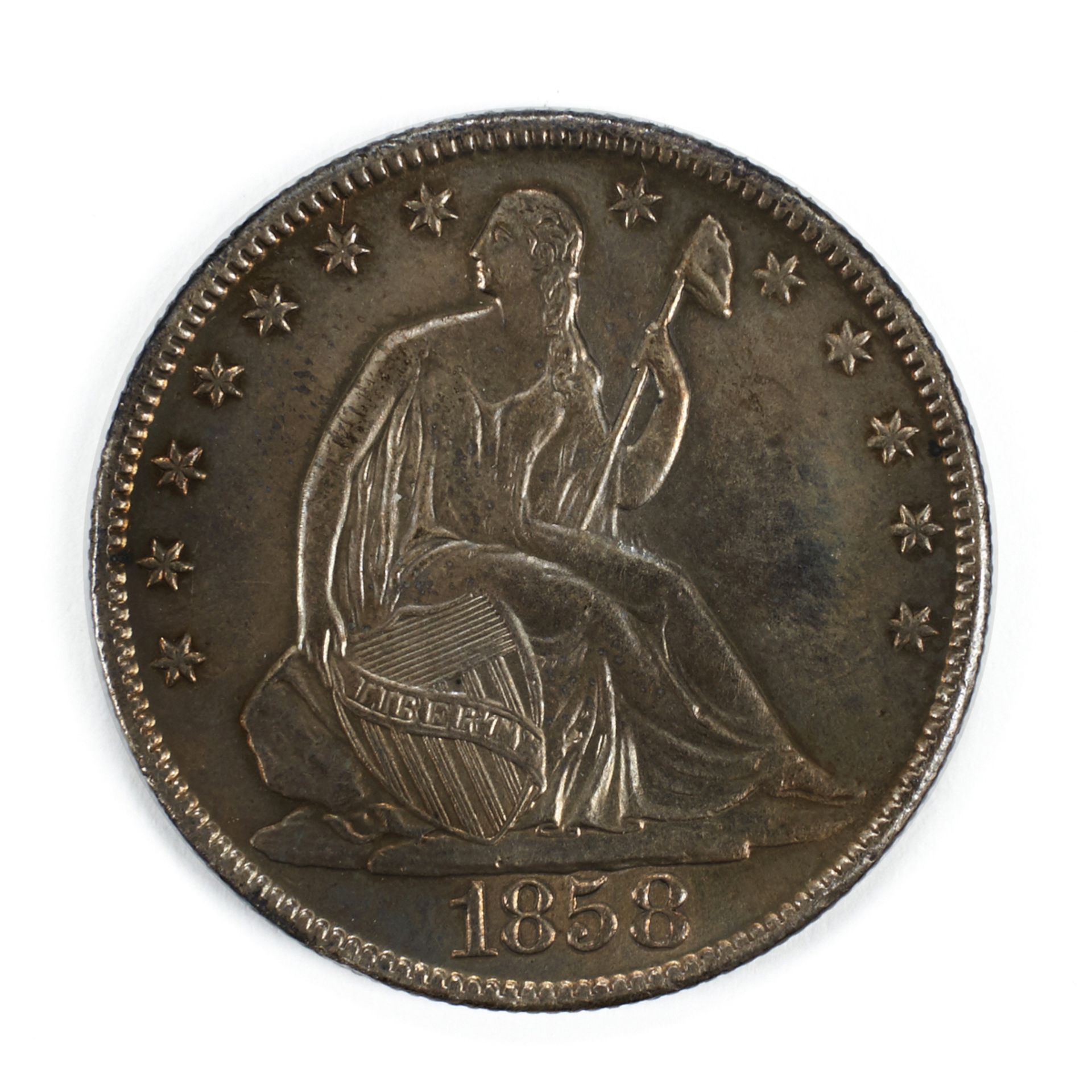 Grp: 4 Half Dollars Seated Liberty - Columbian - Capped Bust - Bild 9 aus 10