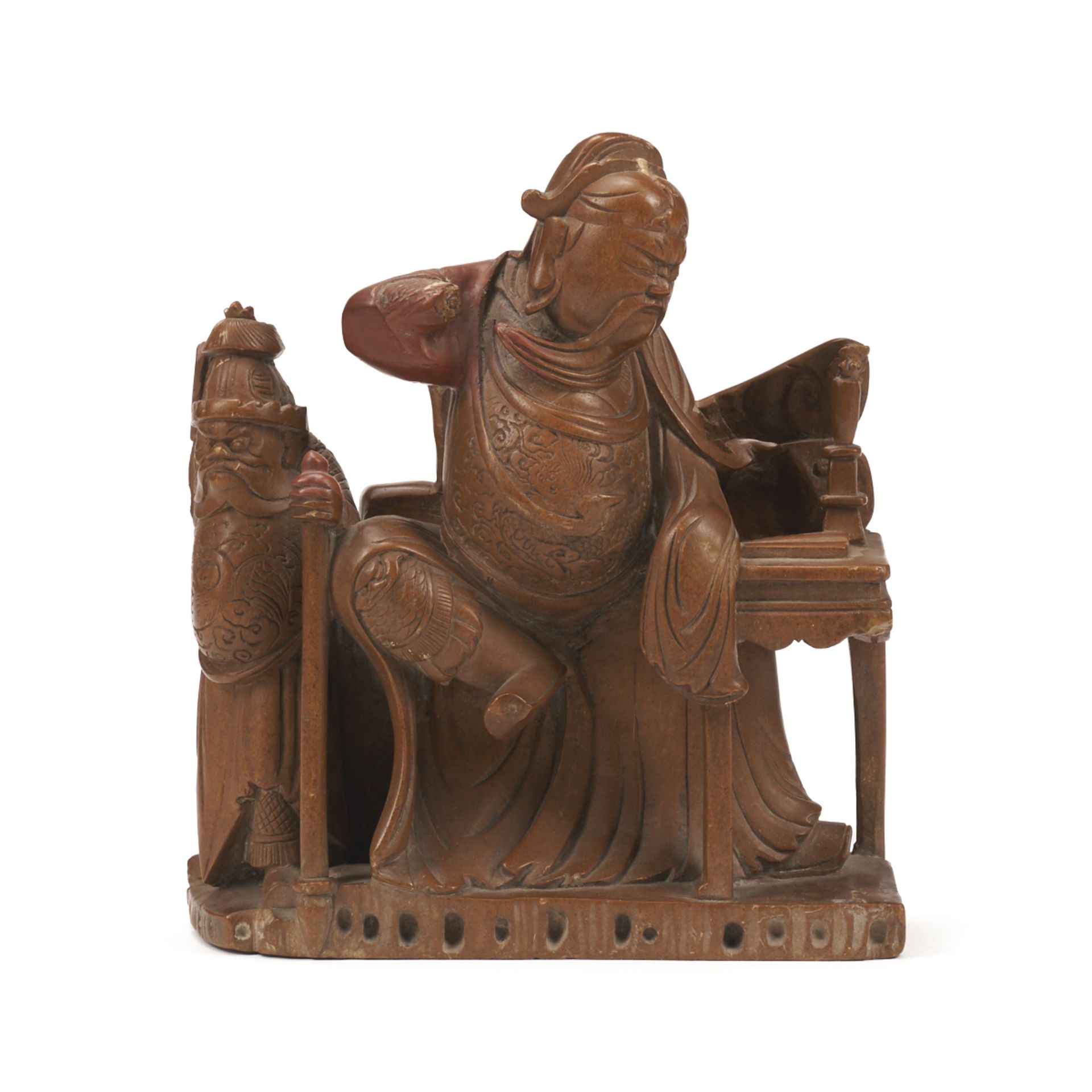 Early Chinese General Guandi Soapstone Carving