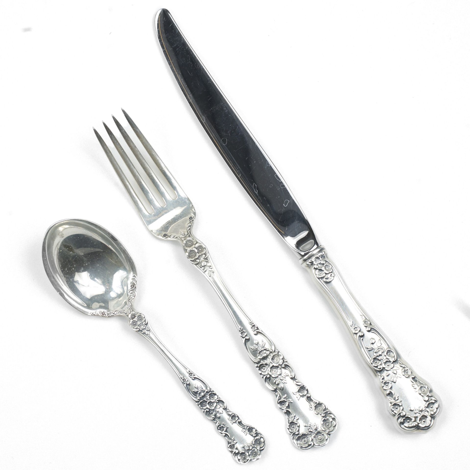 Set of Gorham Buttercup Sterling Silver Flatware - Image 3 of 7