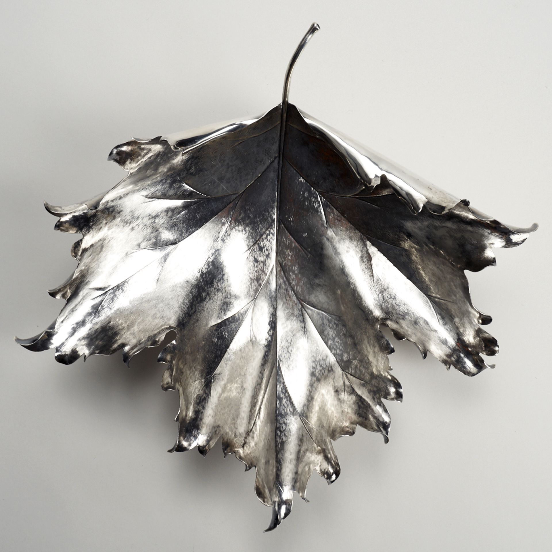 Buccellati Sterling Silver "Vine" Leaf Fruit Bowl - Bild 5 aus 7