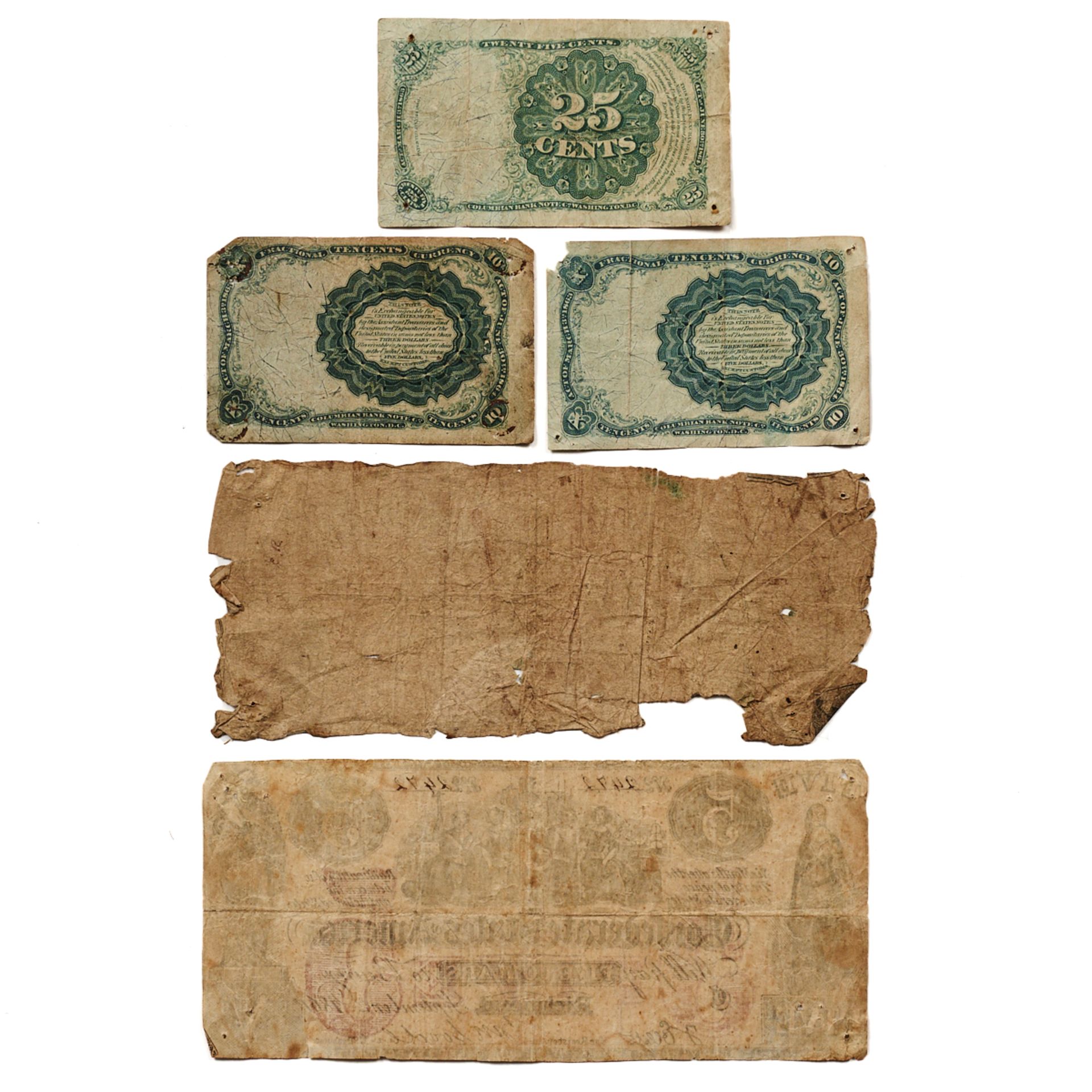 Grp: 5 19th C. American Paper Currency CSA - Bild 2 aus 2