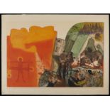 Warrington Colescott "Ode to Orange County" Intaglio Print 1970