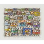 James Rizzi "Oncoming Traffic" Collage