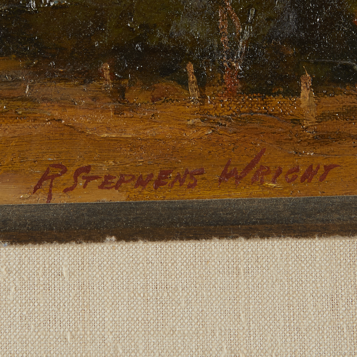 Redmond Stephens Wright Landscape Oil on Board - Image 3 of 3