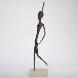 Sculpture of a Tall Figure Bronze - Illegibly Signed