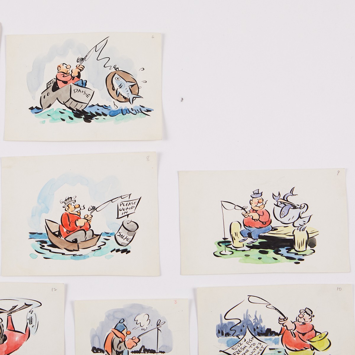 George Lichty 15 Cartoon Panels Original Drawings - Image 10 of 12