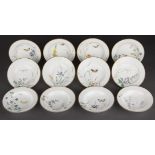 Set of 12 Royal Copenhagen Porcelain Plates