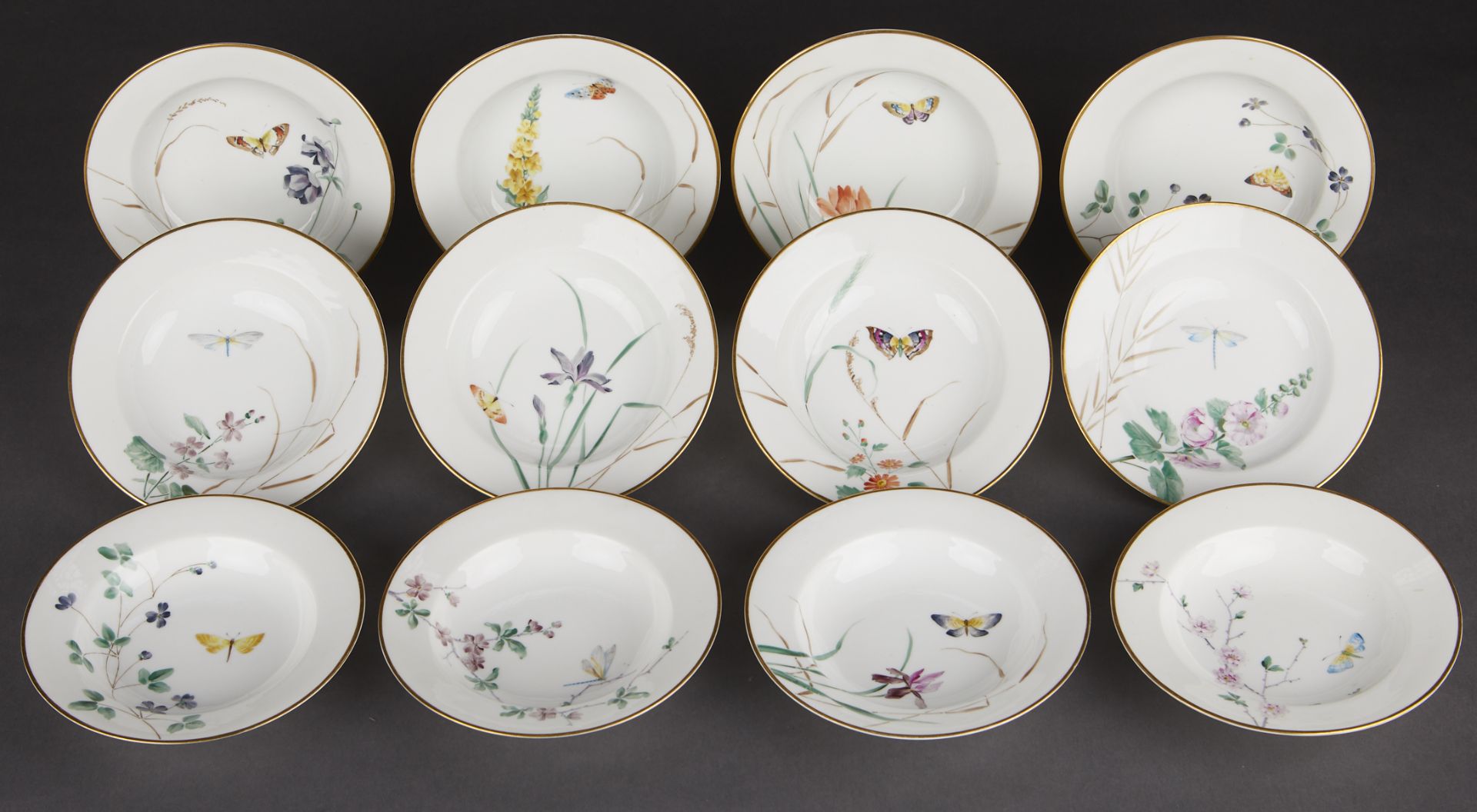 Set of 12 Royal Copenhagen Porcelain Plates