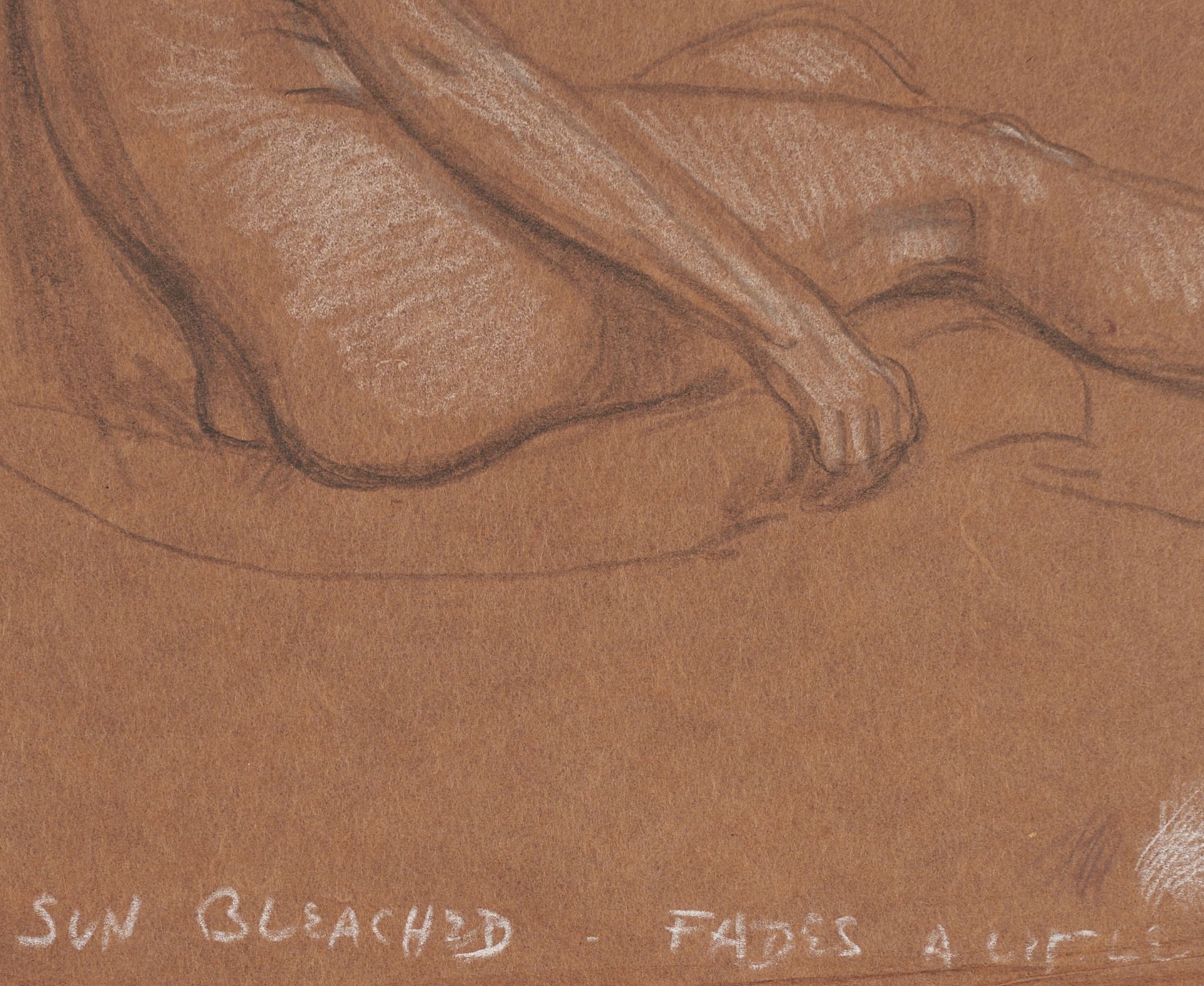Paul Cadmus Female Nude Crayon on Paper - Bild 2 aus 4