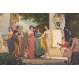 Charles St. Pierre Classical Procession Oil on Canvas