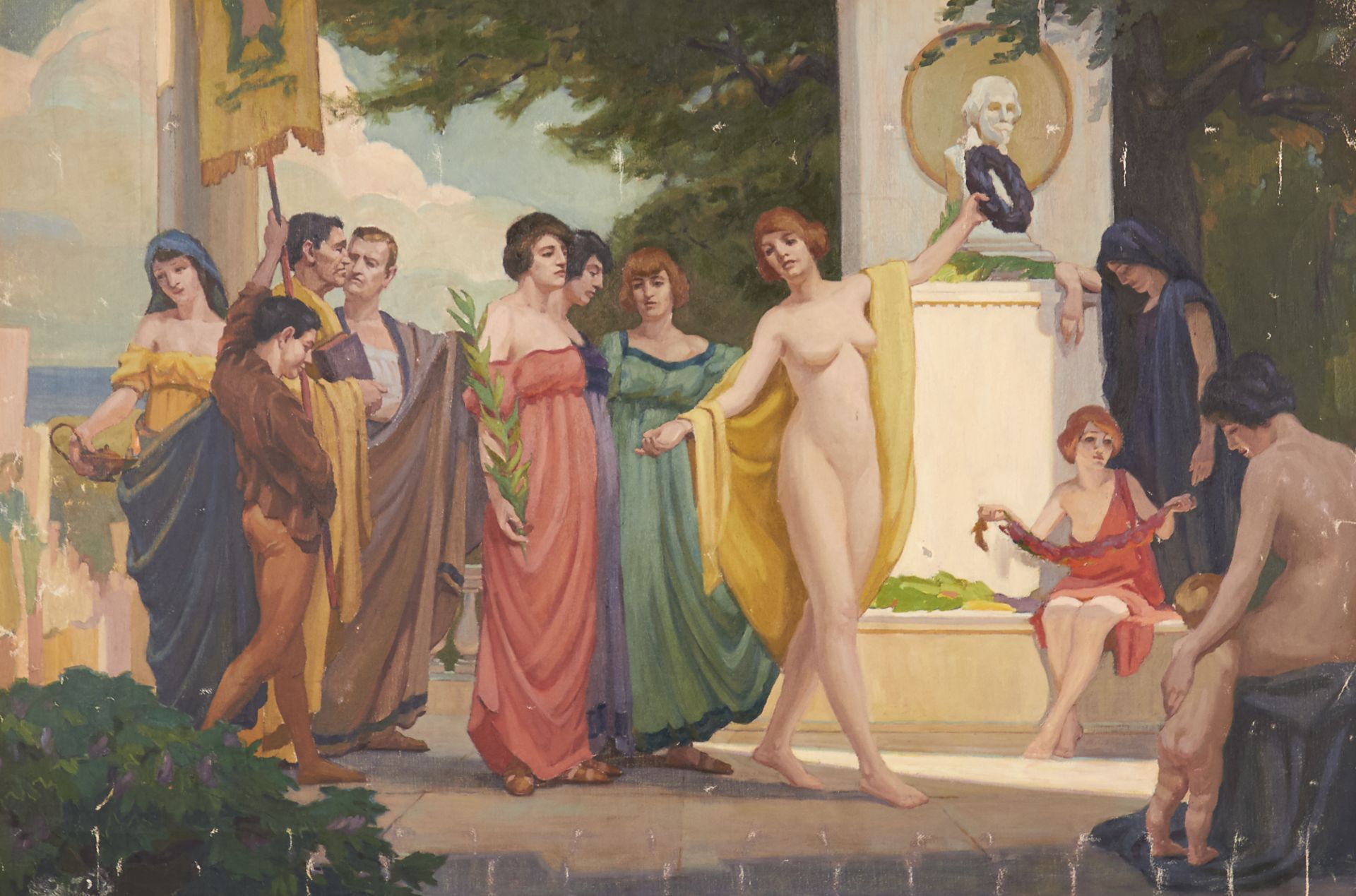 Charles St. Pierre Classical Procession Oil on Canvas