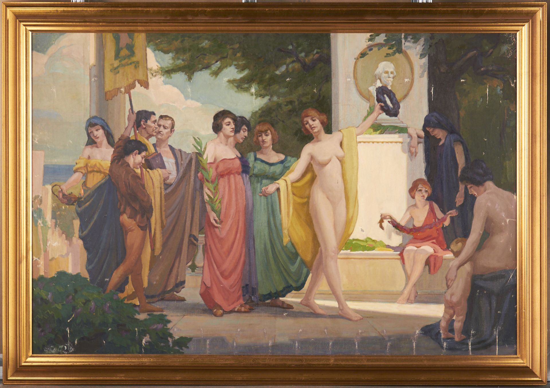 Charles St. Pierre Classical Procession Oil on Canvas - Bild 2 aus 4