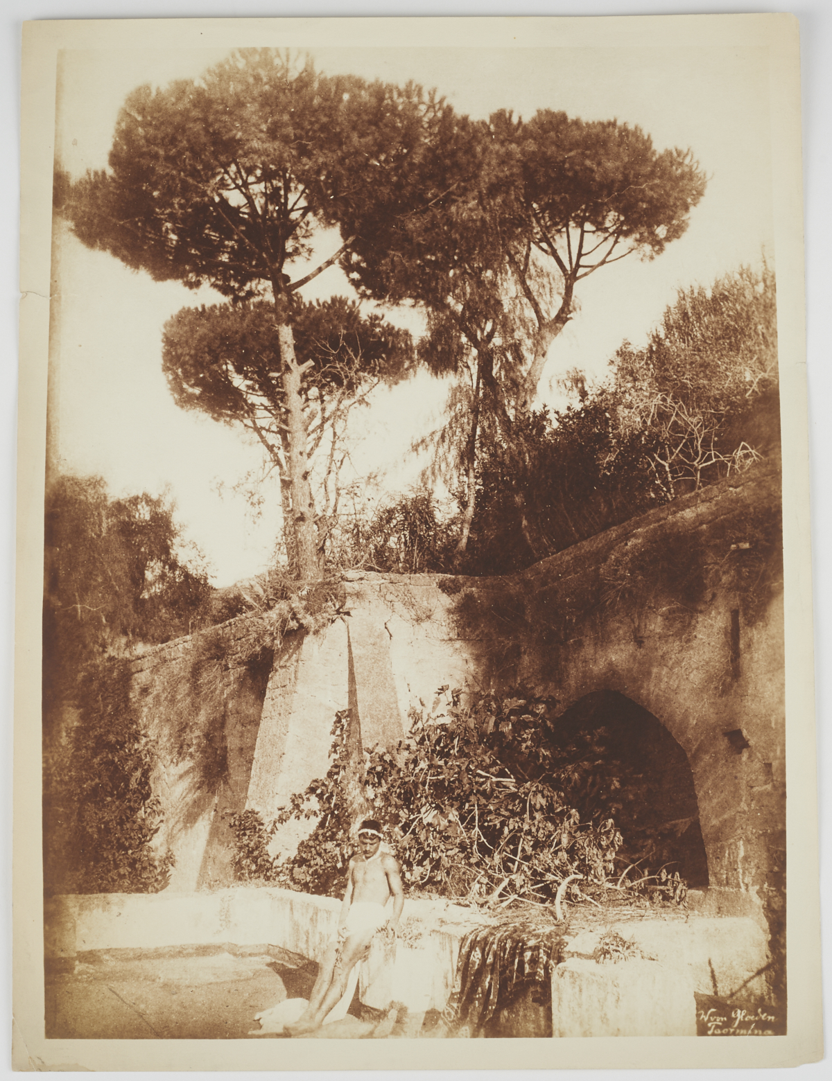 Wilhelm von Gloeden "Plueschow Terrace Posillipo" Photograph - Image 2 of 4