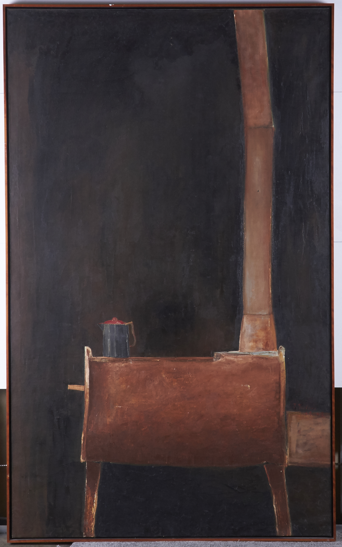 Robert Meadows "Barrel Stove" Oil on Canvas - Image 2 of 7