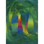 Hilaire Hiler "Amazonas: Structures in Green" Oil Painting