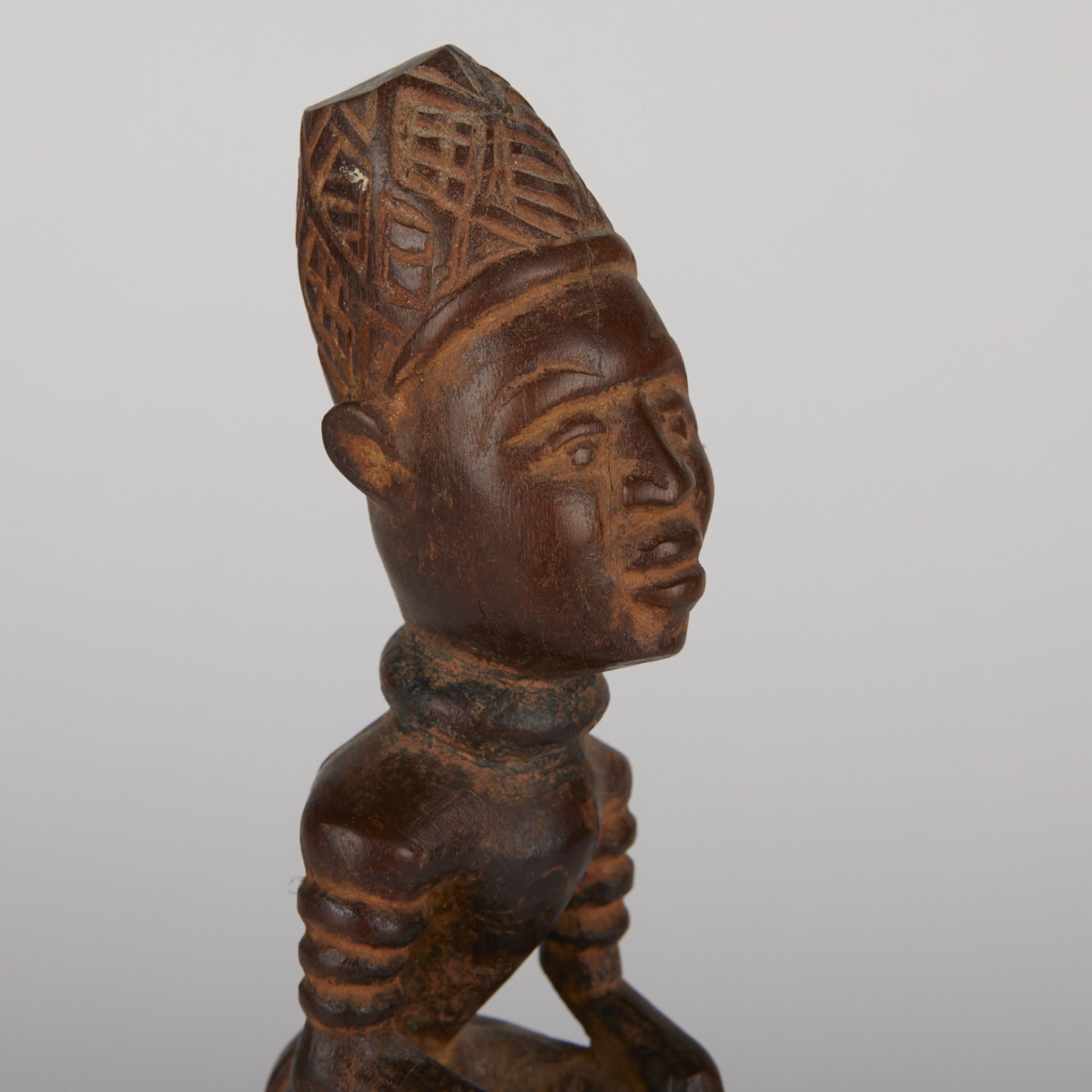 Grp: 5 20th c. African Carved Wood Figures - Image 14 of 38