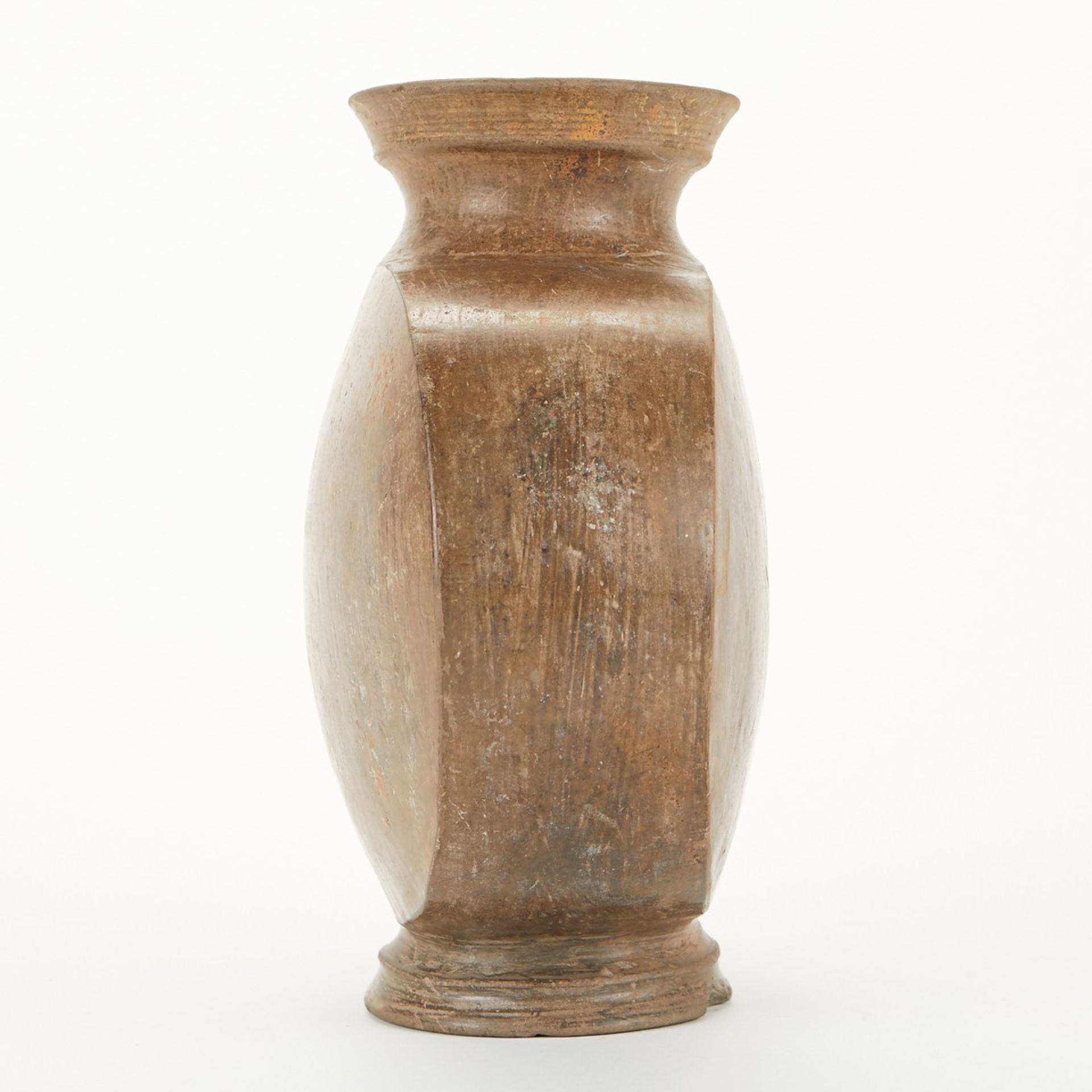 Chinese Han Dynasty Cocoon Pottery Vase - Image 2 of 9