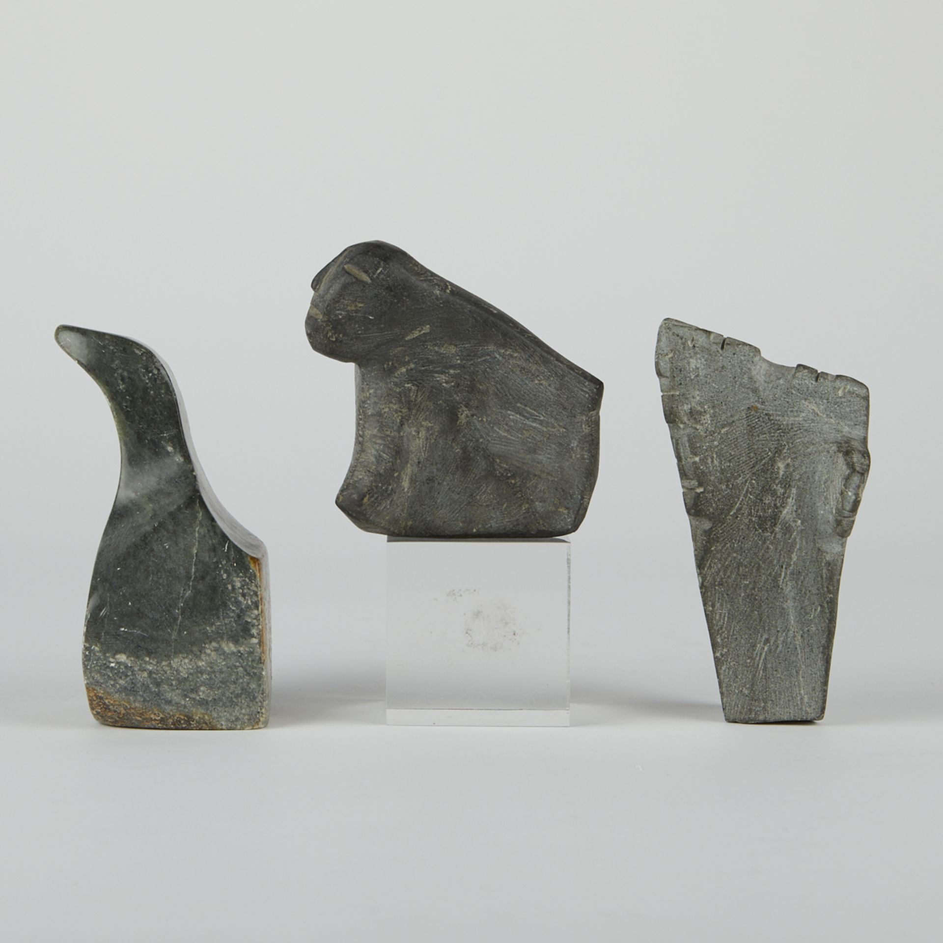 Grp: 3 Abstract Stone Carvings Inuit - Image 4 of 8