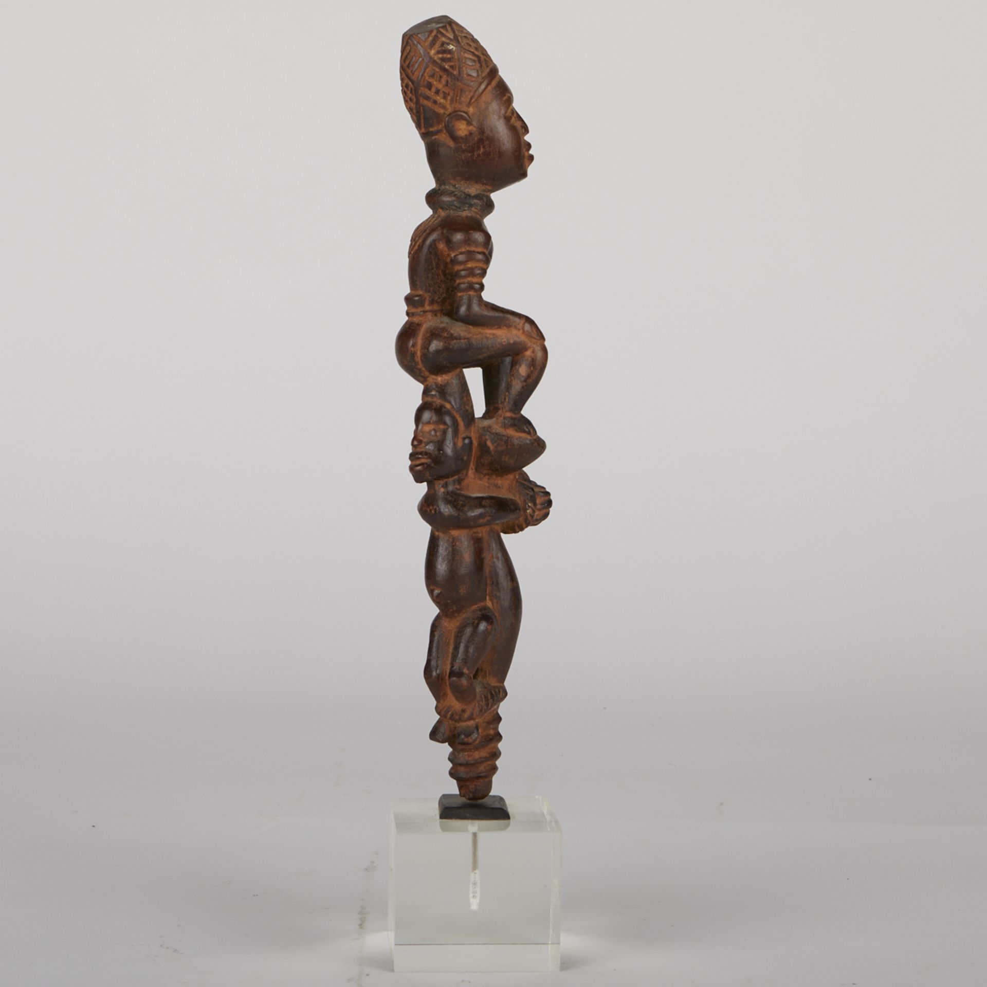 Grp: 5 20th c. African Carved Wood Figures - Image 13 of 38