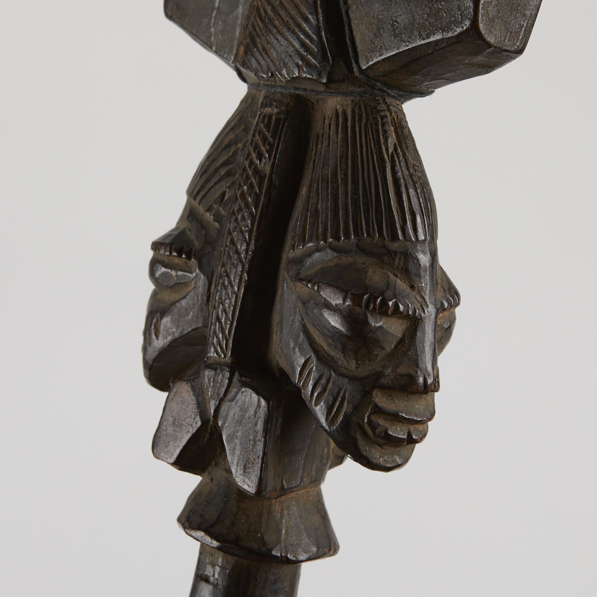 Yoruba African Eshu Janus Faced Wand - Image 5 of 5