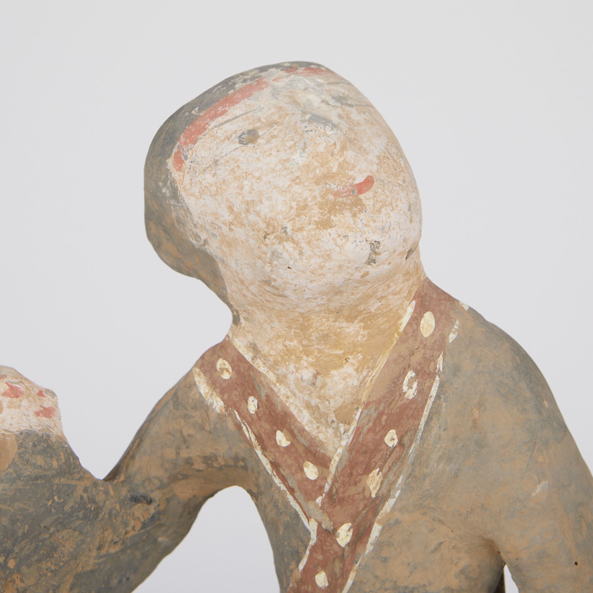 Pair Chinese Terracotta Tomb Figures Dancing - Image 5 of 14