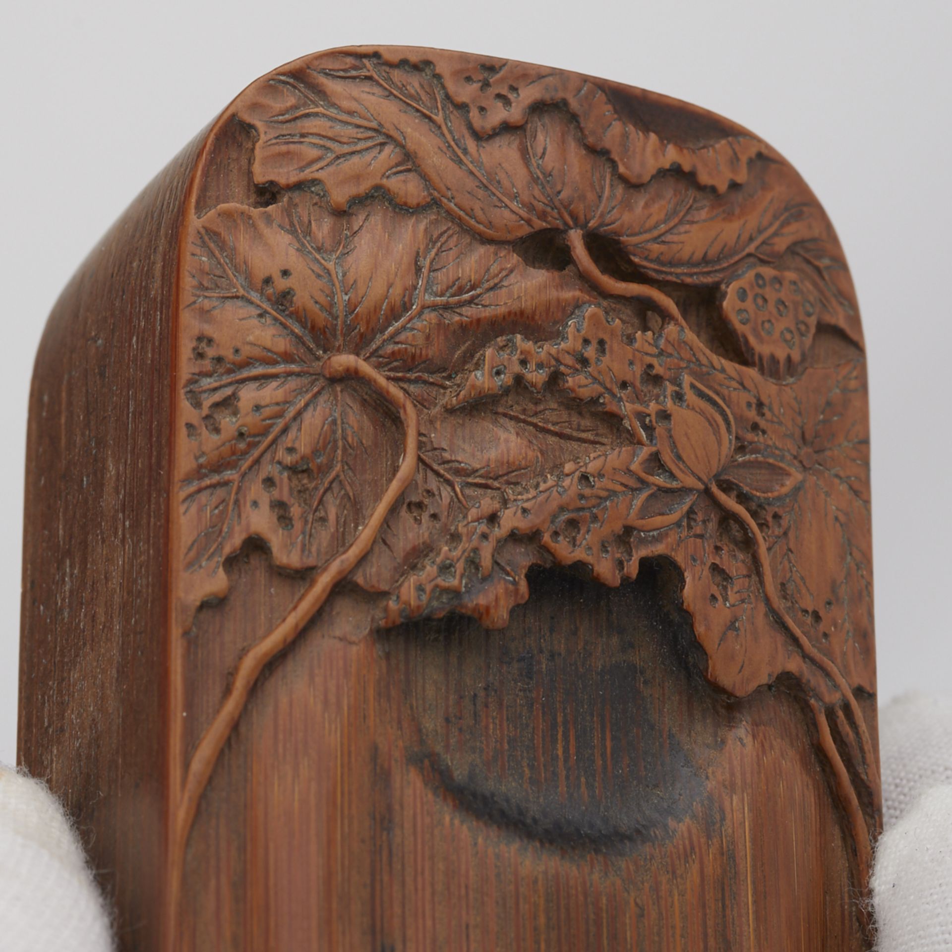 Chinese Carved Bamboo Wood Cricket Cage - Image 5 of 6