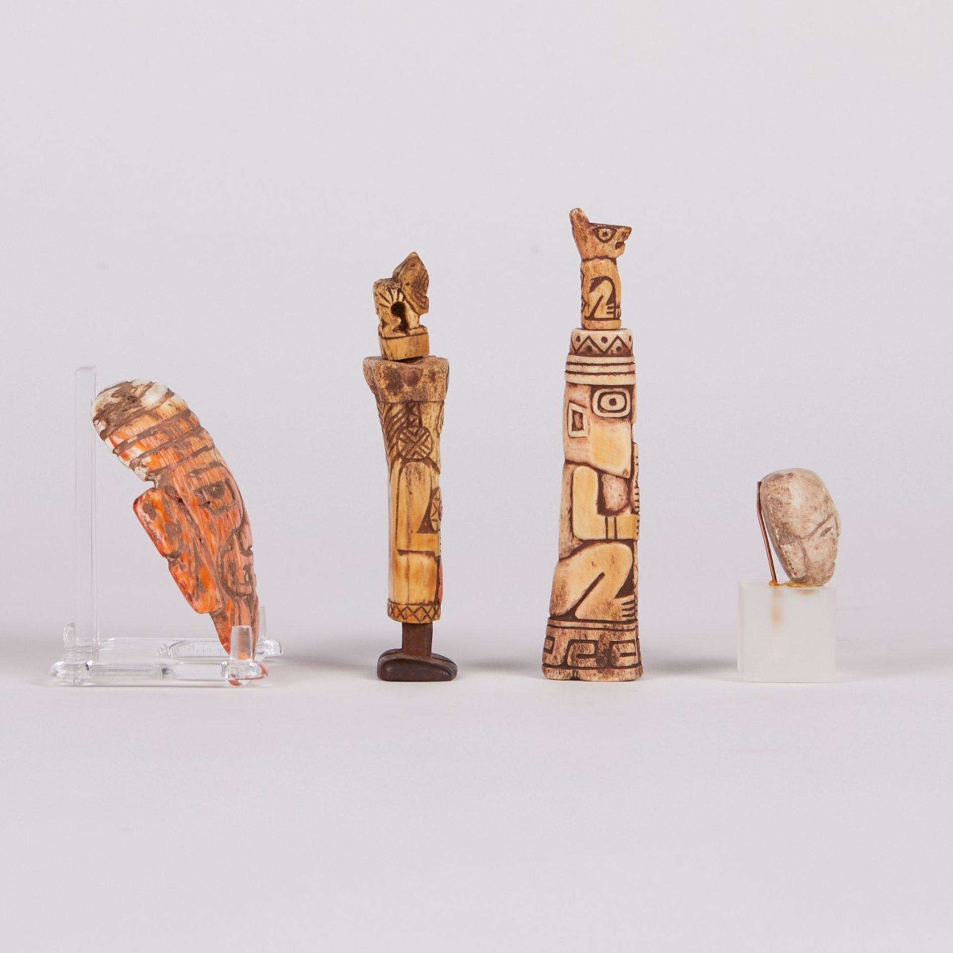 Grp: 4 South or Central American Carved Pieces - Image 4 of 5