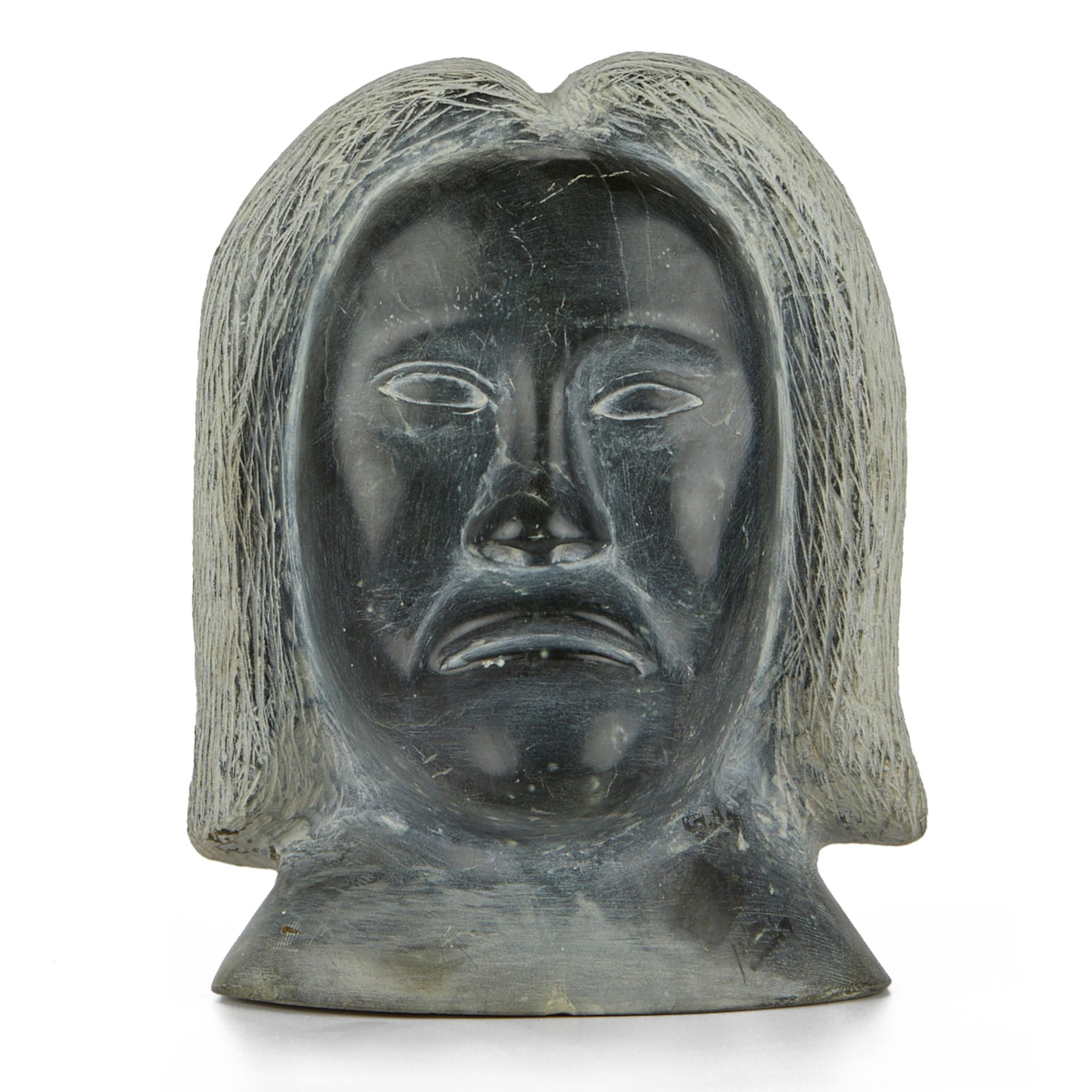 Large Stone Carving Woman's Head - Bild 2 aus 7