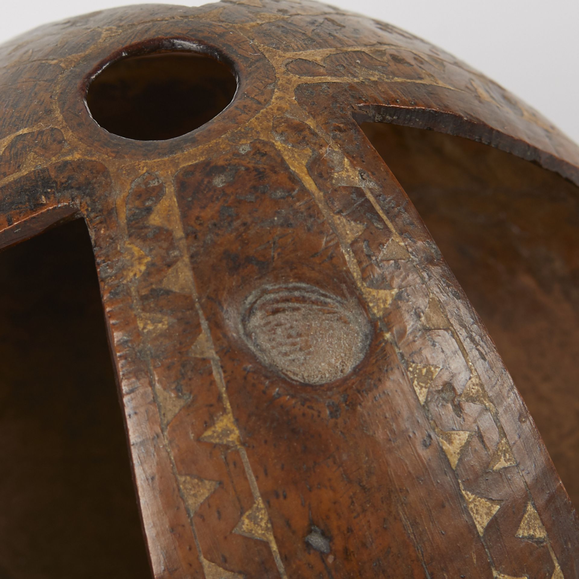 Early New Guinea Carved Coconut Vessel - Image 5 of 7