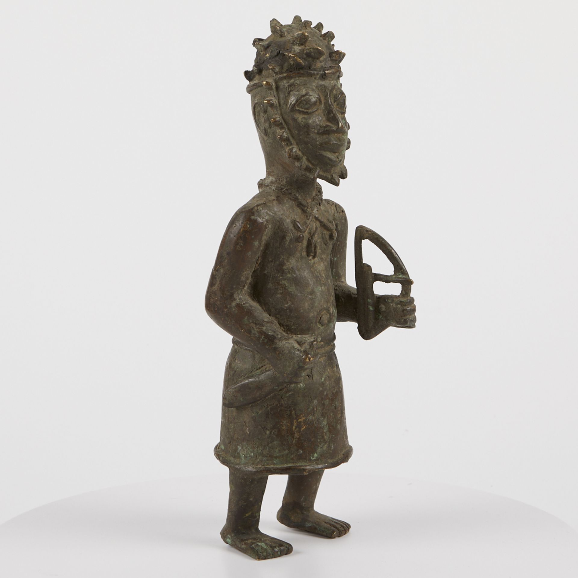 Grp: 3 20th c. African Bronze Sculptures - Image 6 of 24