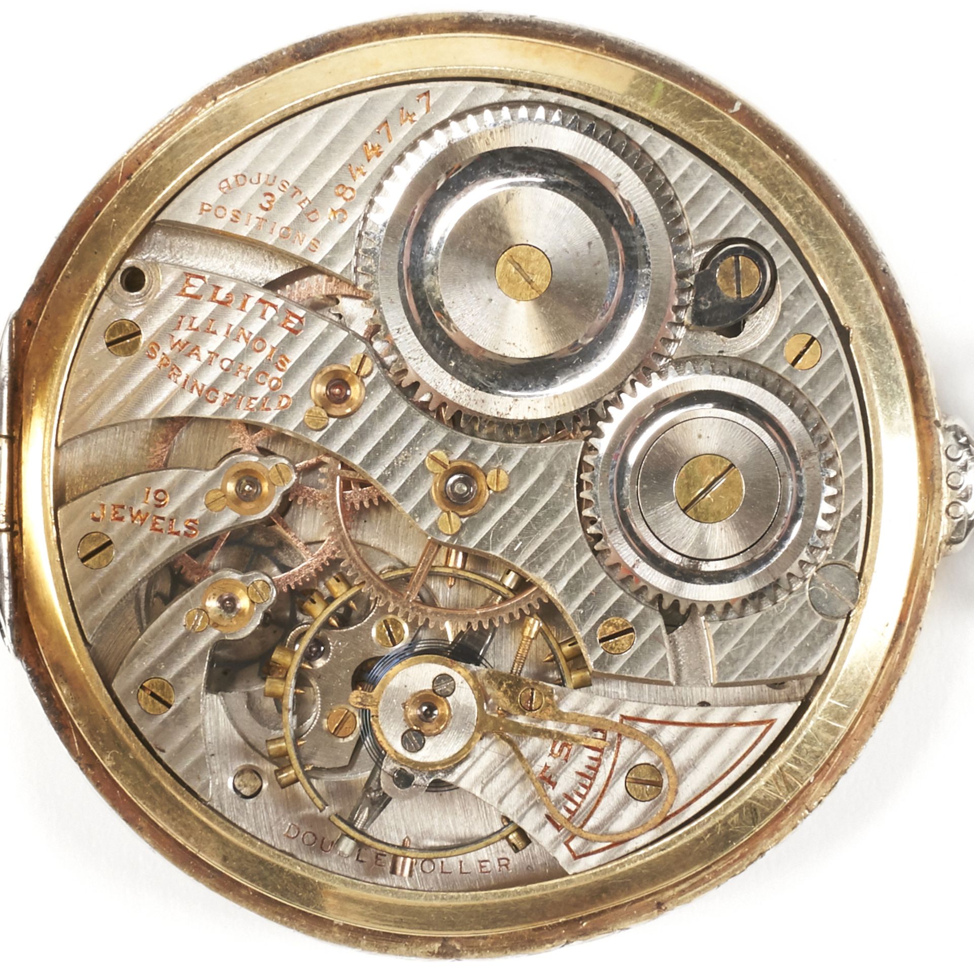 14K Gold Illinois Pocket Watch - 19 Jewels - Bild 5 aus 7