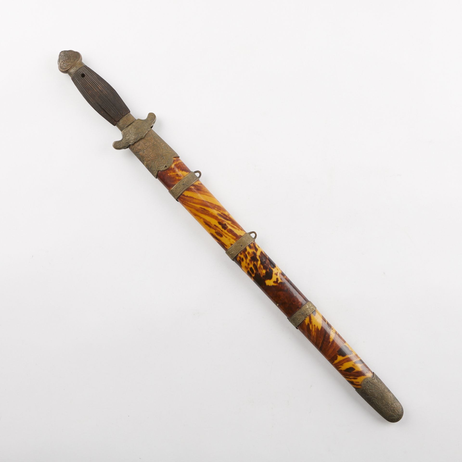 Chinese Sword w/ Wooden Scabbard - Image 2 of 13