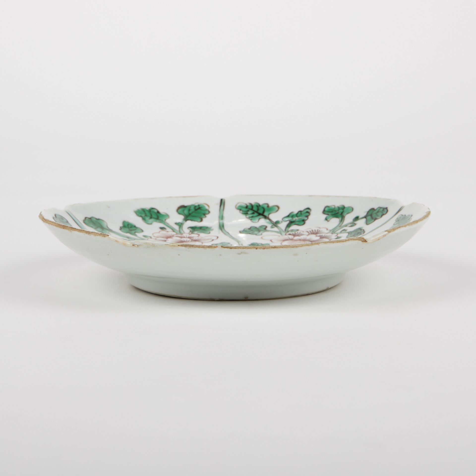 Chinese Ming Wucai Fish & Flora Dish - Marked - Image 4 of 8