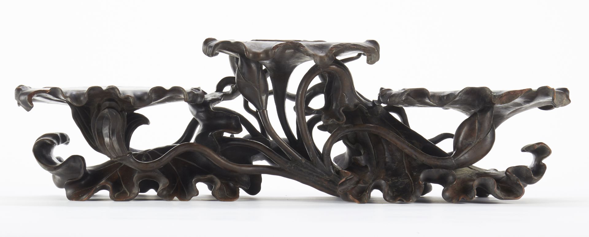 19th C. Chinese Rosewood 3-Platform Stand - Image 2 of 6