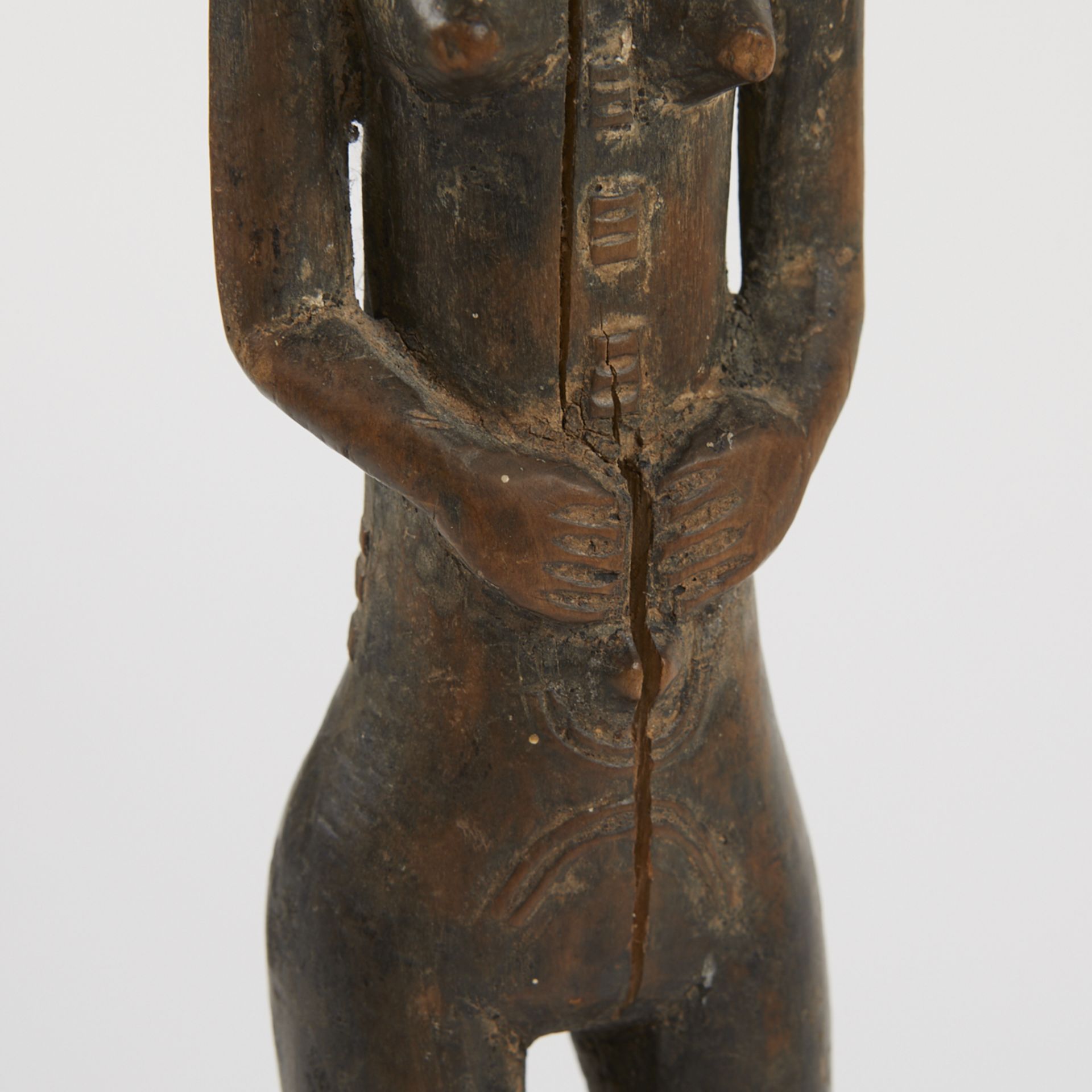 Grp: 5 20th c. African Carved Wood Figures - Image 22 of 38