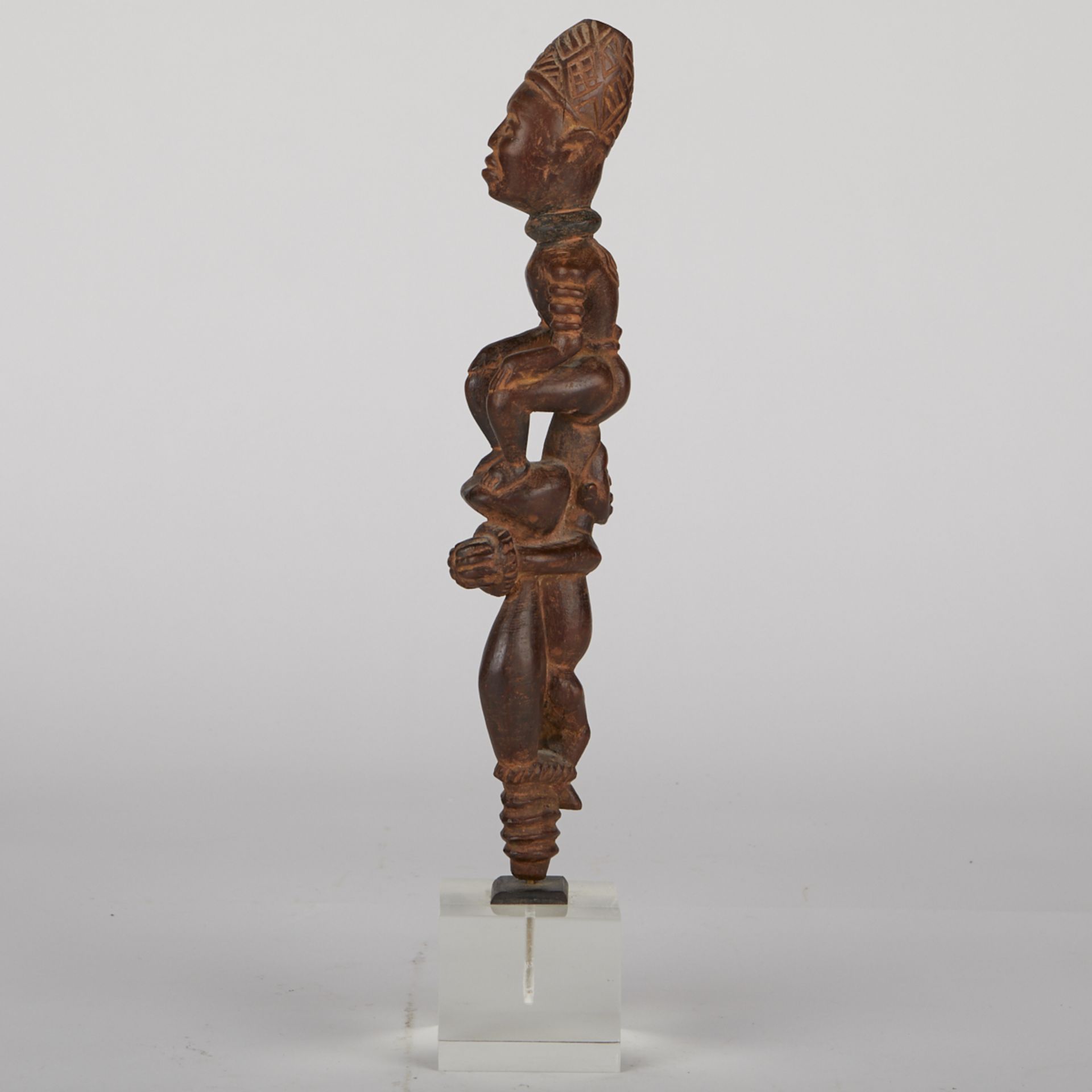 Grp: 5 20th c. African Carved Wood Figures - Image 11 of 38