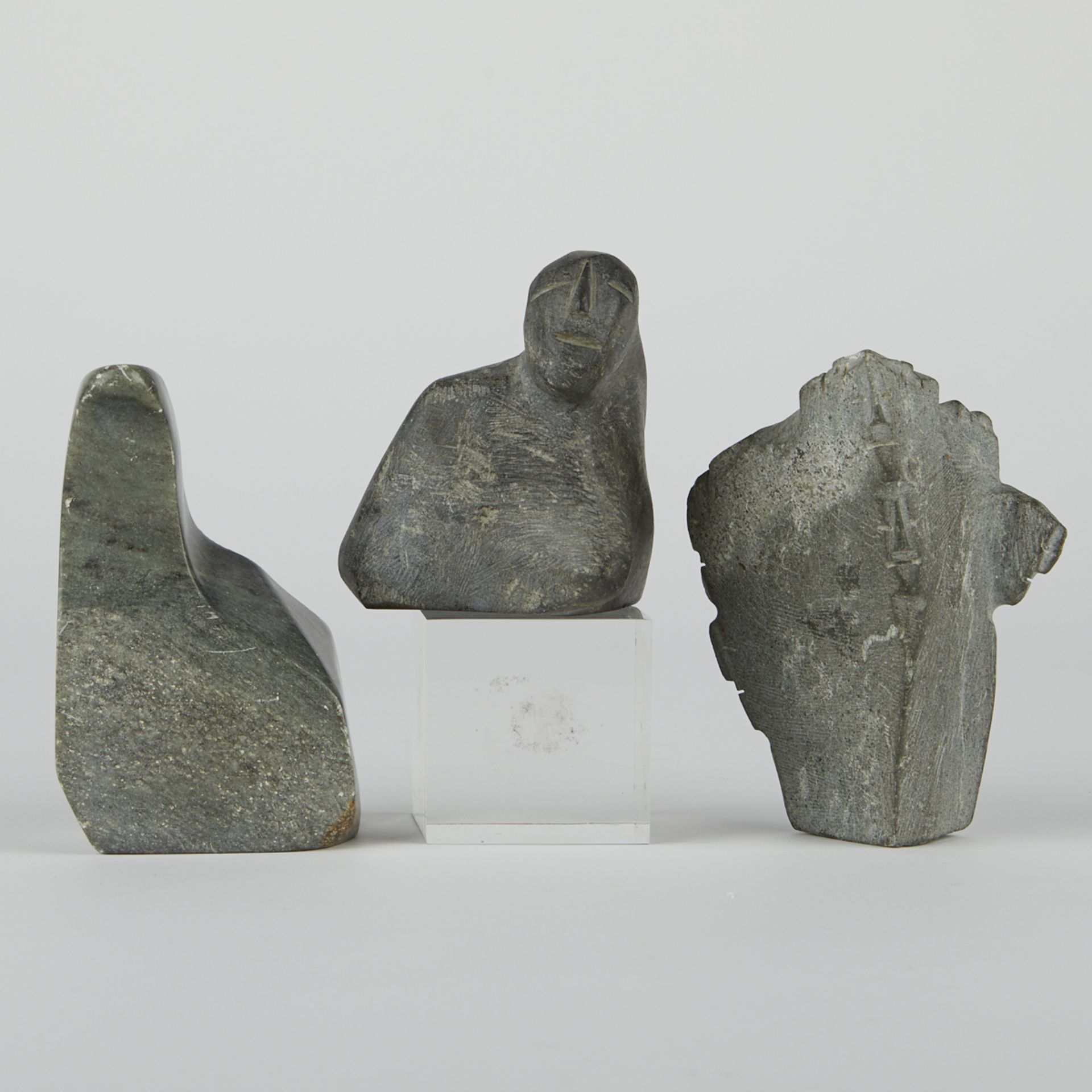 Grp: 3 Abstract Stone Carvings Inuit