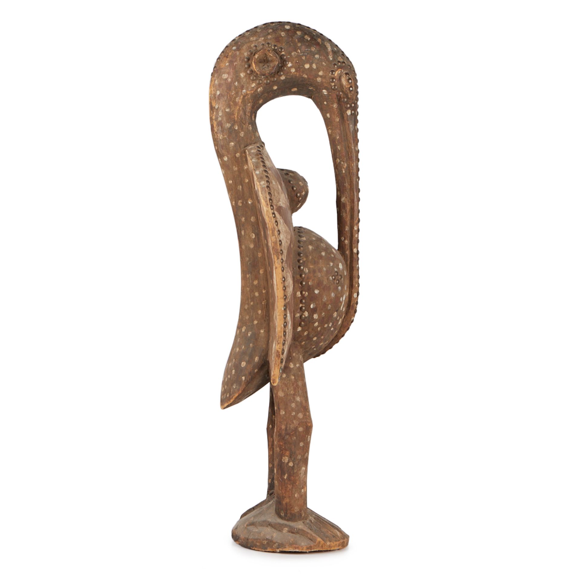 African Senufo Ivory Coast Carved Wood Hornbill - Bild 5 aus 14
