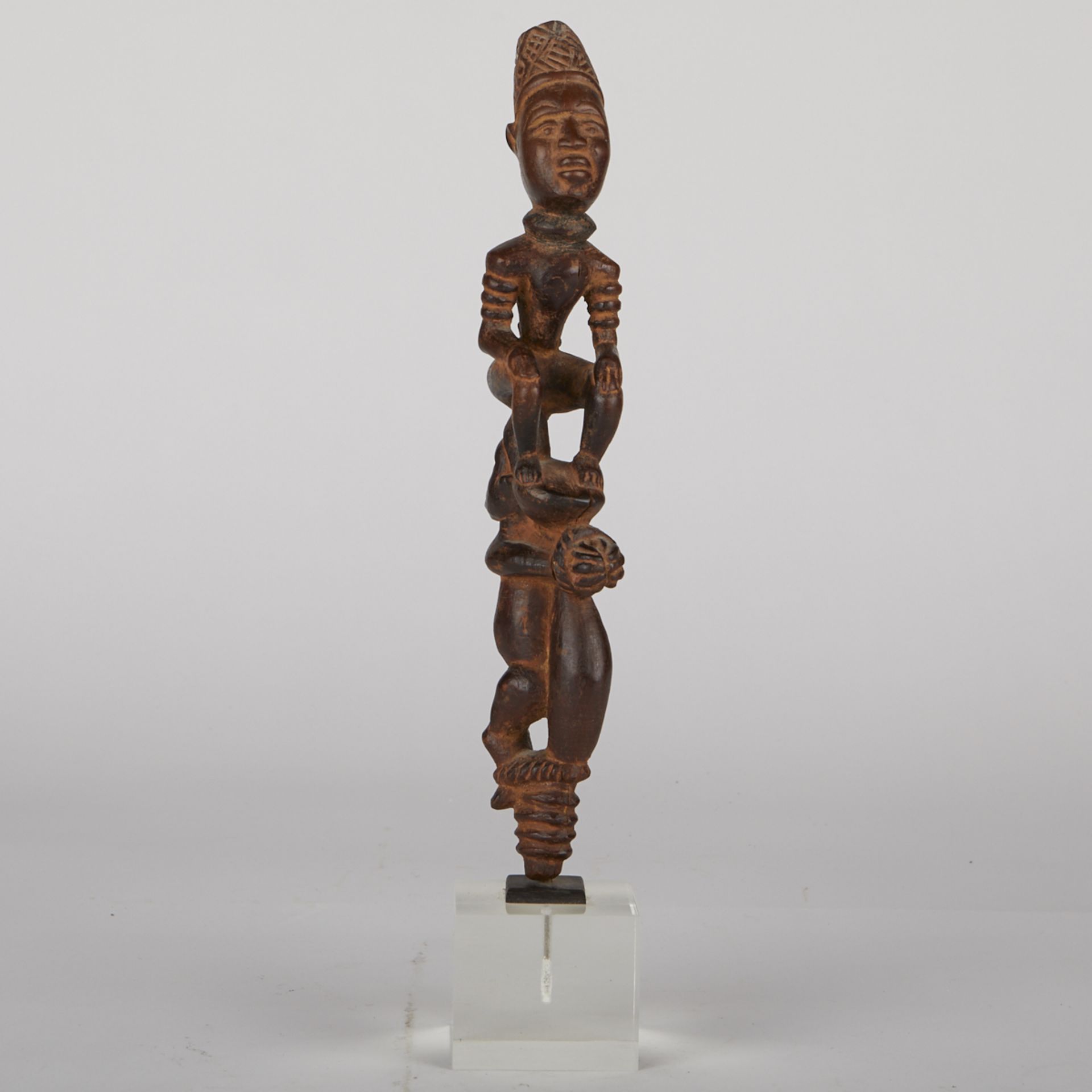 Grp: 5 20th c. African Carved Wood Figures - Image 10 of 38