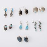 Grp: Southwestern Silver & Turquoise Earrings