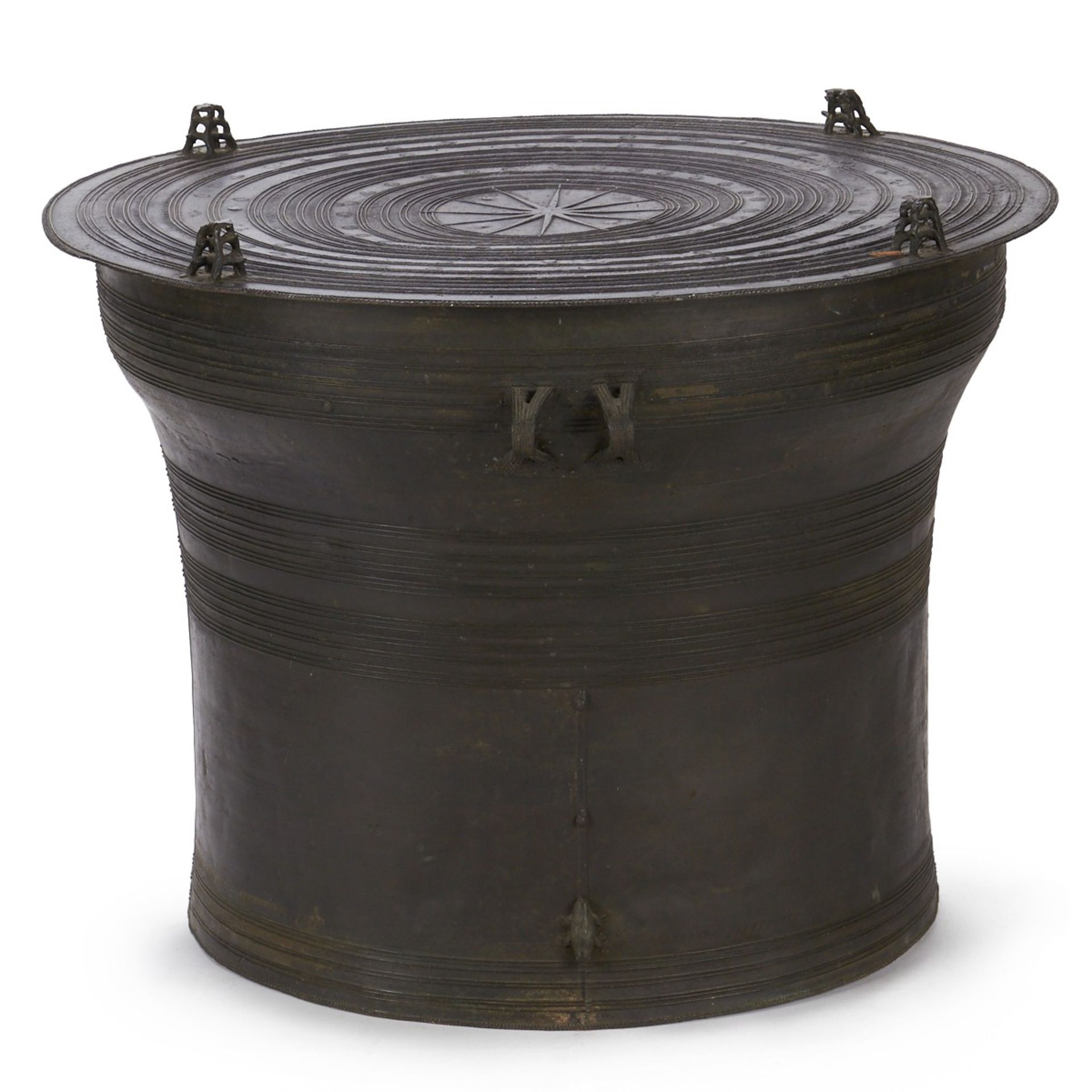 19th c. SE Asian Bronze Rain Drum - Image 4 of 7