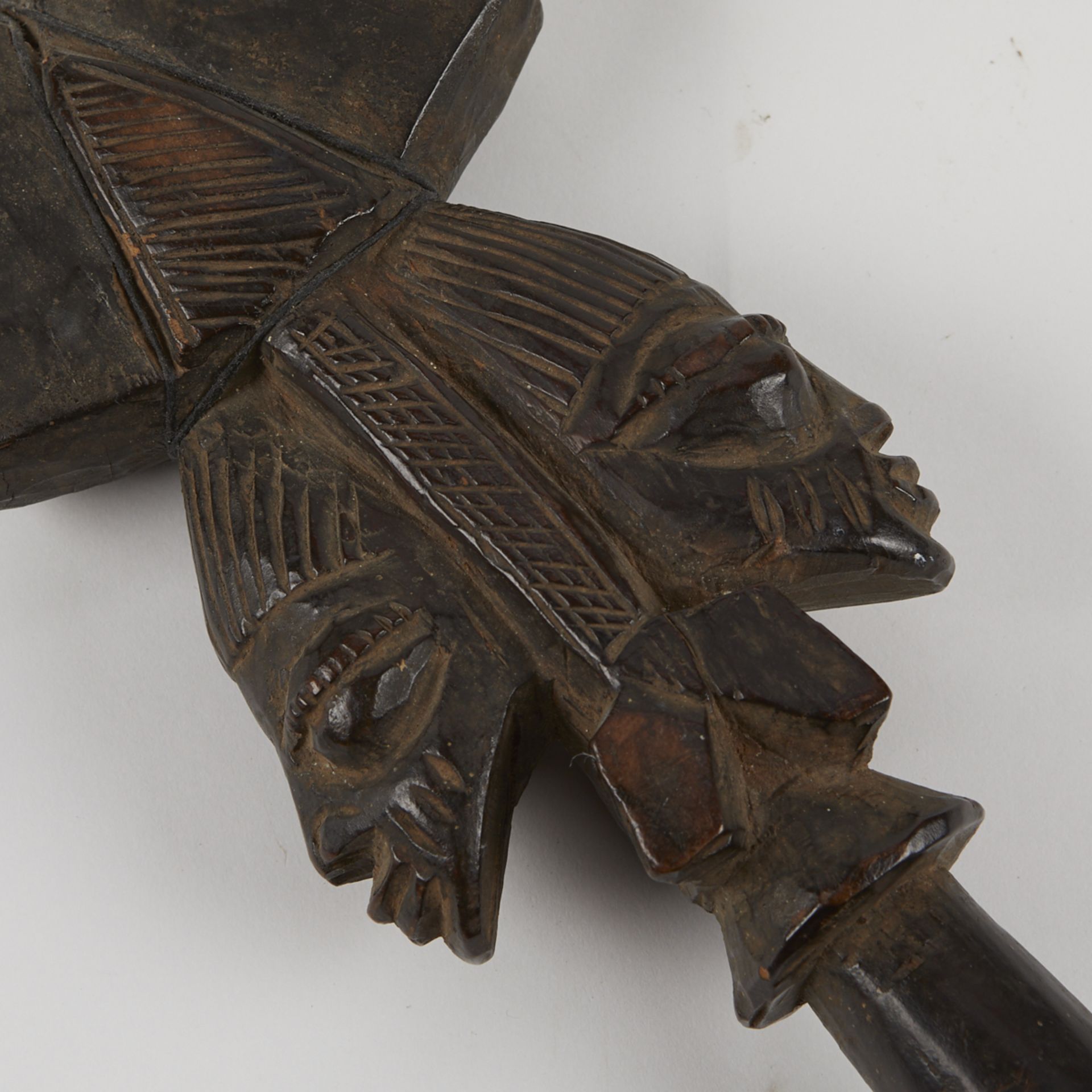 Yoruba African Eshu Janus Faced Wand - Image 3 of 5