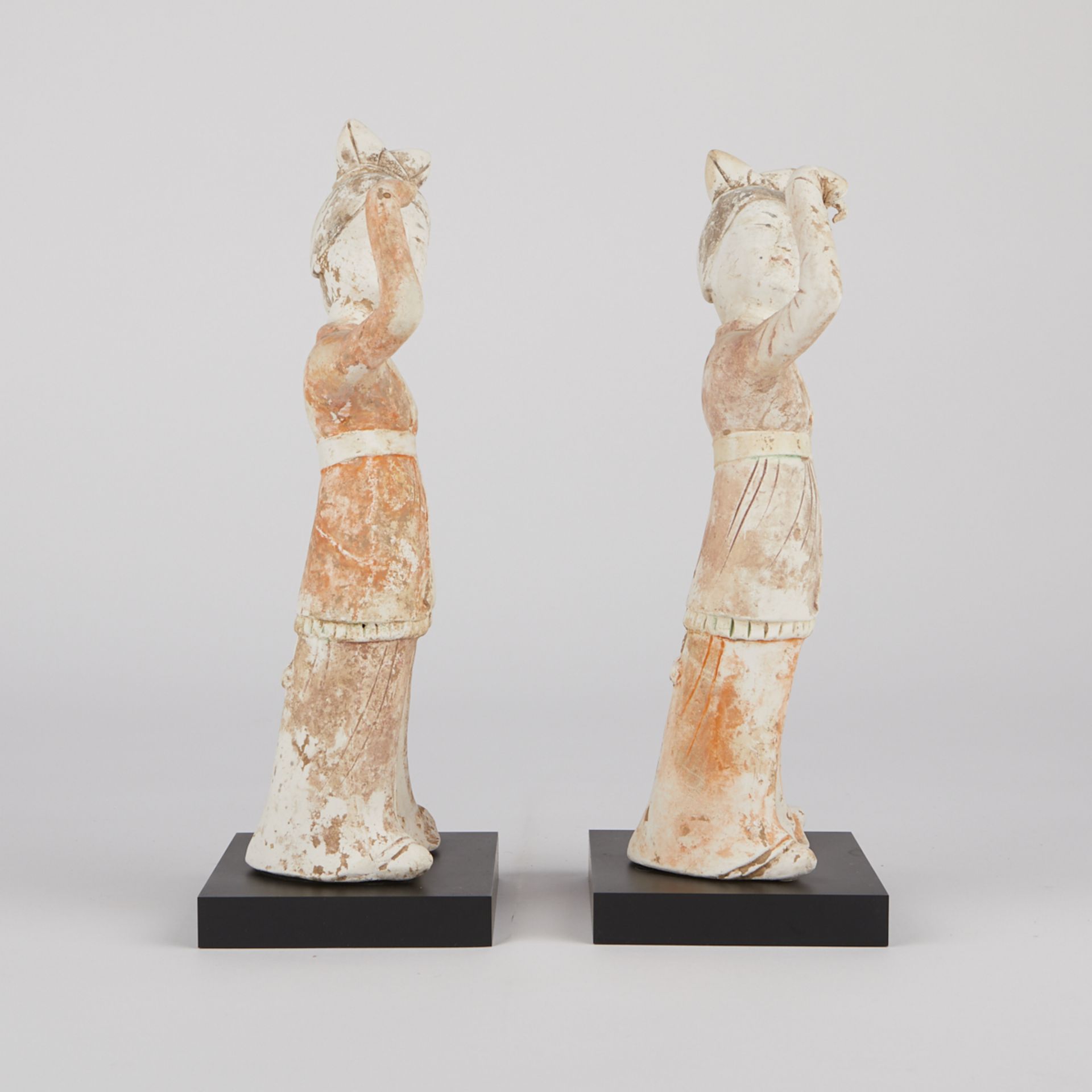 Pair Chinese Tang Dynasty Terracotta Tomb Figures - Image 2 of 17