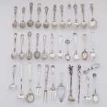 Lrg Grp: Sterling Flatware & Souvenir Spoons