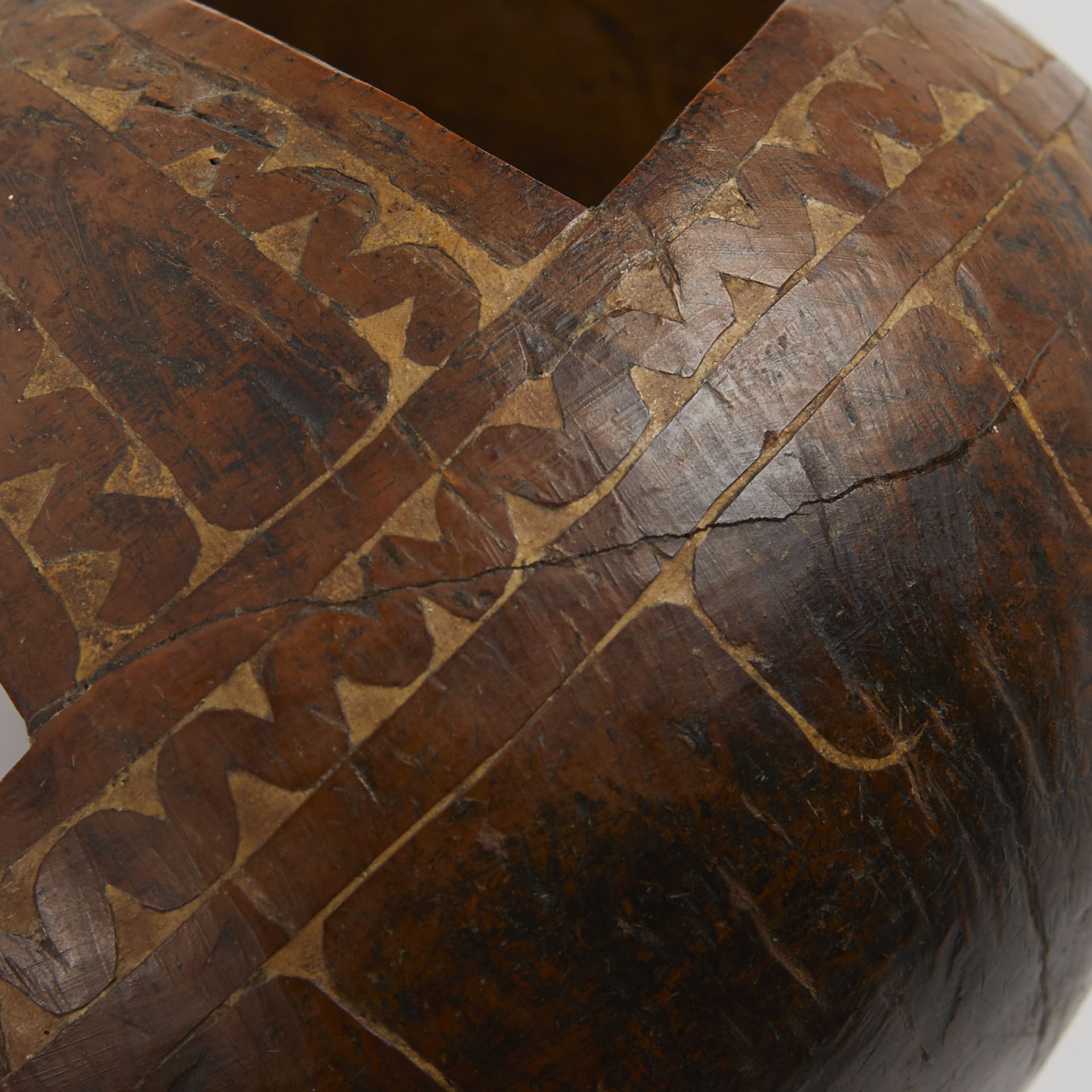 Early New Guinea Carved Coconut Vessel - Image 6 of 7